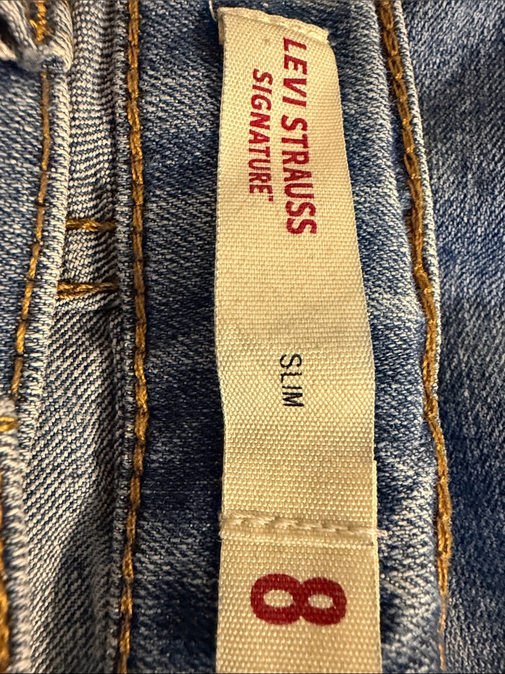 Levi's Signature Slim Boy’s Blue Straight Jeans - Picture 3 of 3